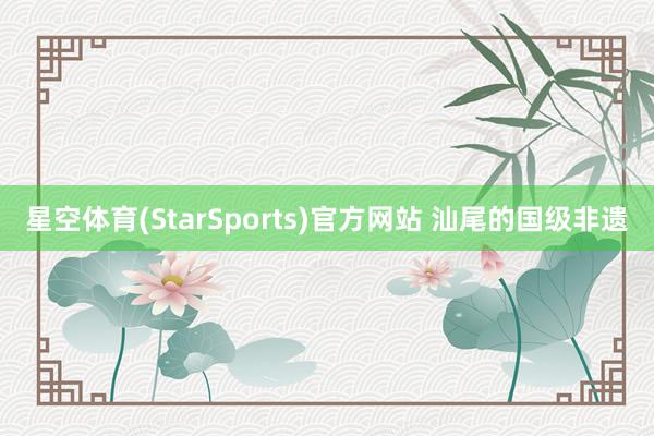 星空体育(StarSports)官方网站 汕尾的国级非遗
