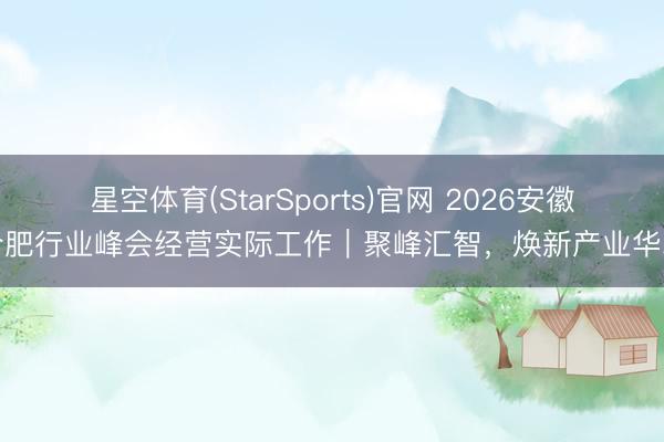 星空体育(StarSports)官网 2026安徽合肥行业峰会经营实际工作｜聚峰汇智，焕新产业华章